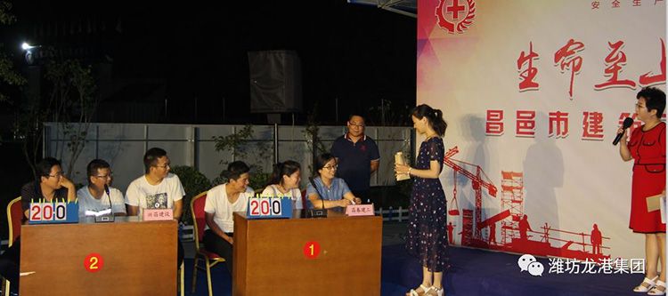 “昌邑市建筑工程安全知識競賽”在龍港?育秀園項目現場舉辦并取得圓滿成功!