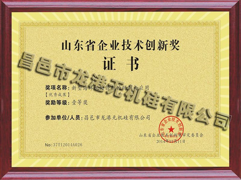 企業(yè)技術創(chuàng)新成果一等獎-防銹劑